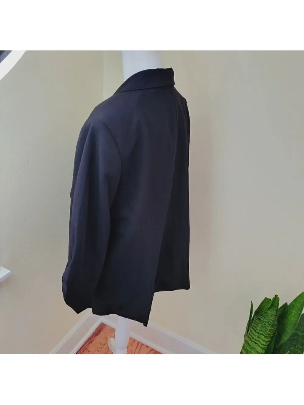 Worthington Open Blazer Size 0X Women's Black Three-Quarter Cinch Sleeve NWT